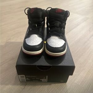Kids Black and White Jordan 1s